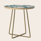 Vintage Botanica Midnight Teal - Heritage Revival Floral Side Table Gallery Image 1