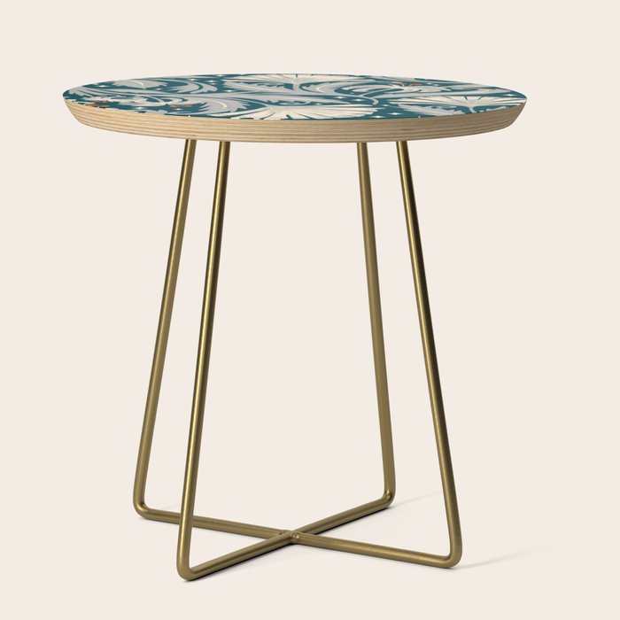 Vintage Botanica Midnight Teal - Heritage Revival Floral Side Table Gallery Image 1
