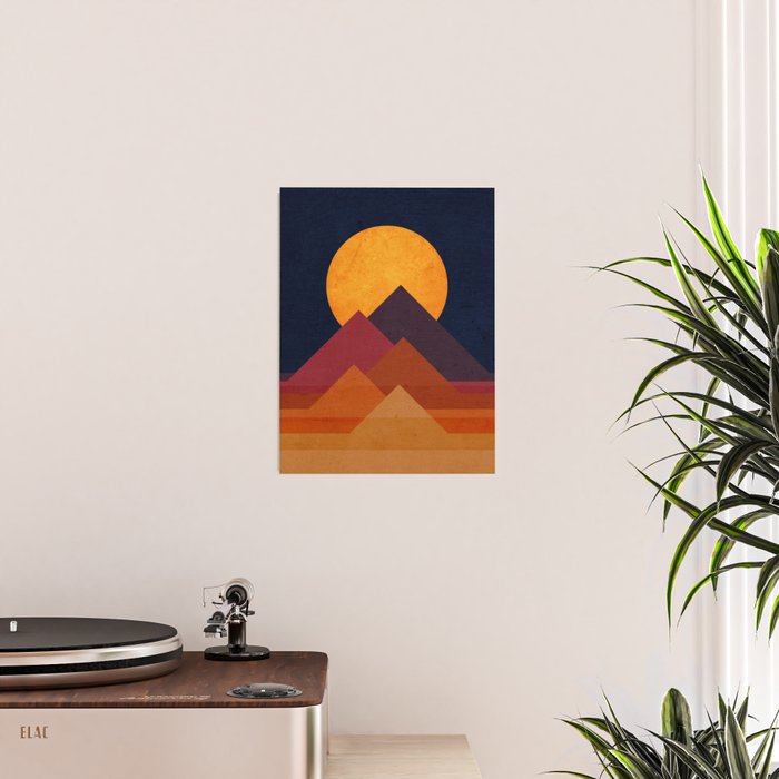 Full moon and pyramid Poster Gallery Image 2
