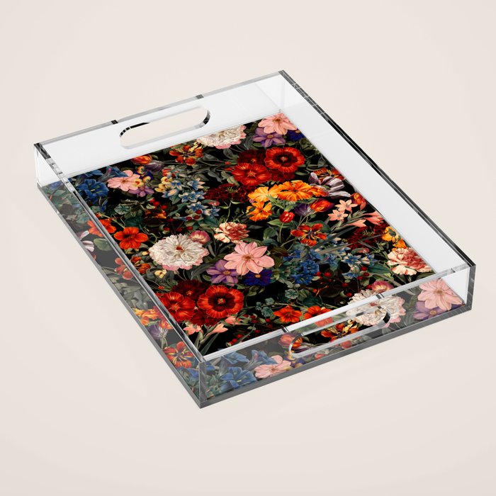 Exotic Night Garden Acrylic Tray Gallery Image 1