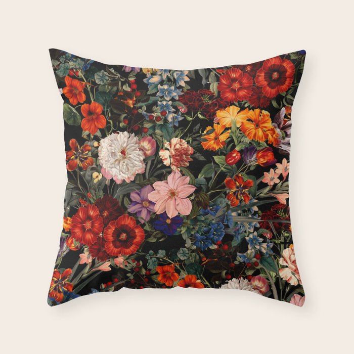 Exotic Night Garden Throw Pillow Gallery Image 6