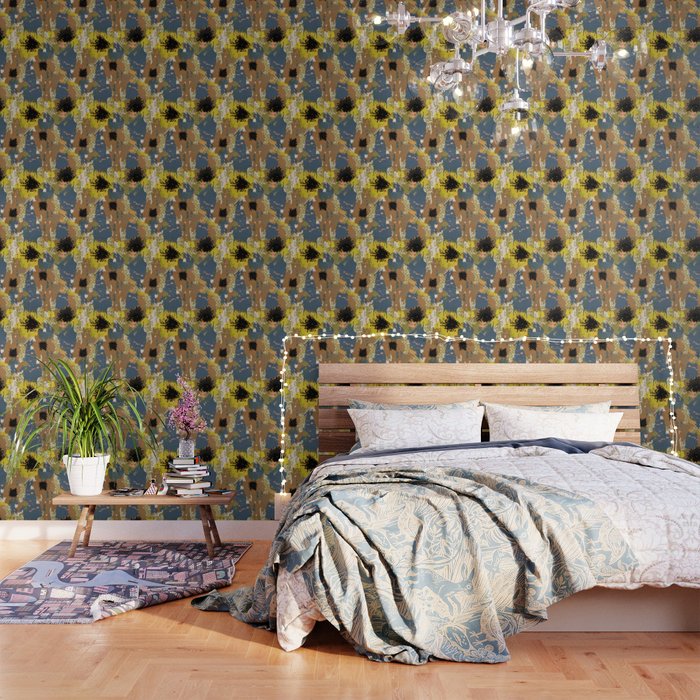 Yellow Ochre Florals Wallpaper Gallery Image 1