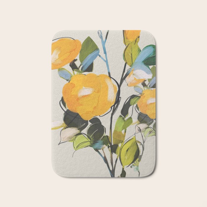 Yellow Flowers  Bath Mat Gallery Image 1