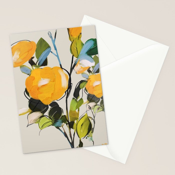 Yellow Flowers  Stationery Card Gallery Image 2
