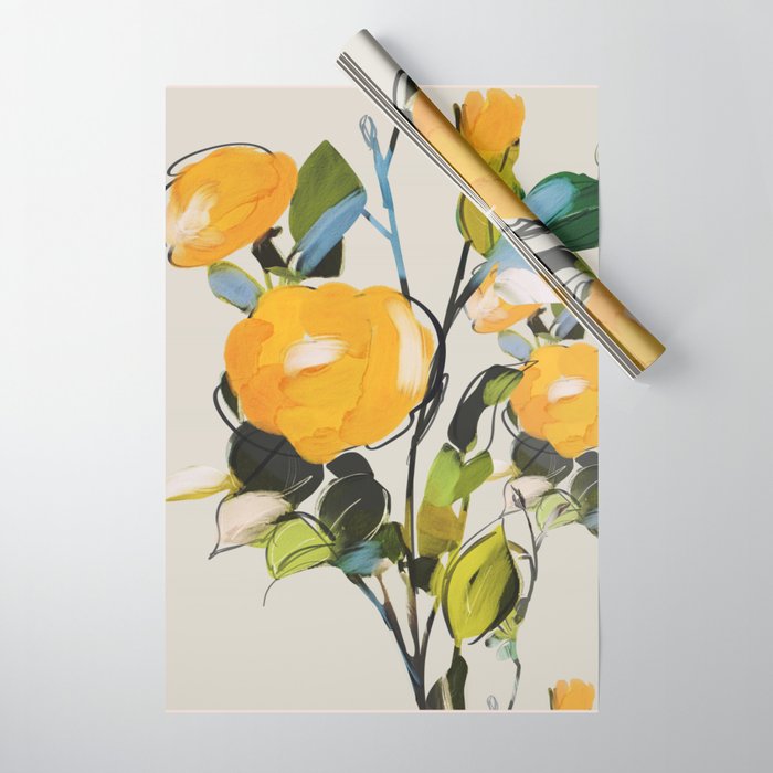 Yellow Flowers  Wrapping Paper Gallery Image 1