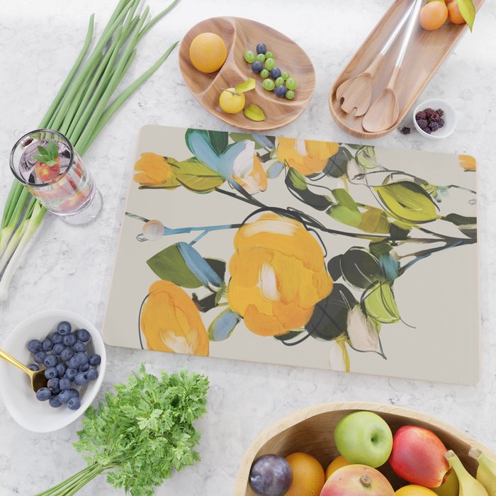 Yellow Flowers  Cutting Board Gallery Image 2
