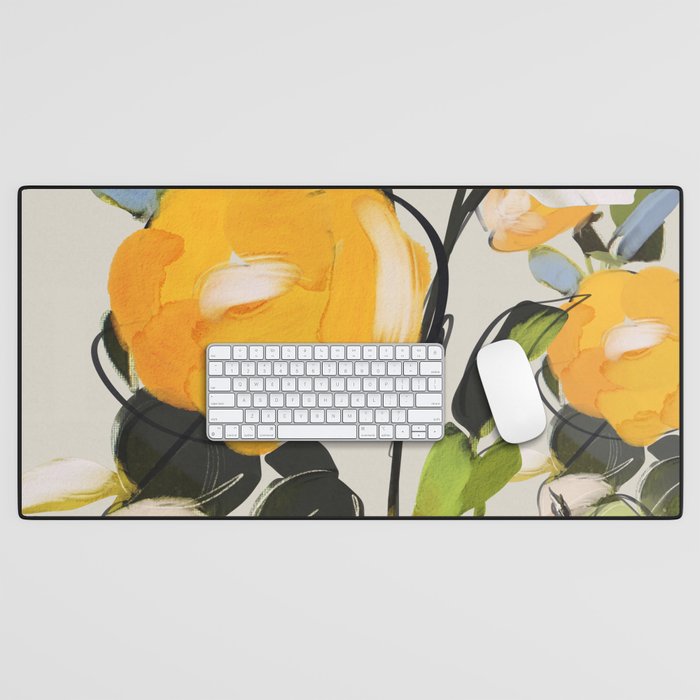 Yellow Flowers  Desk Mat Gallery Image 1