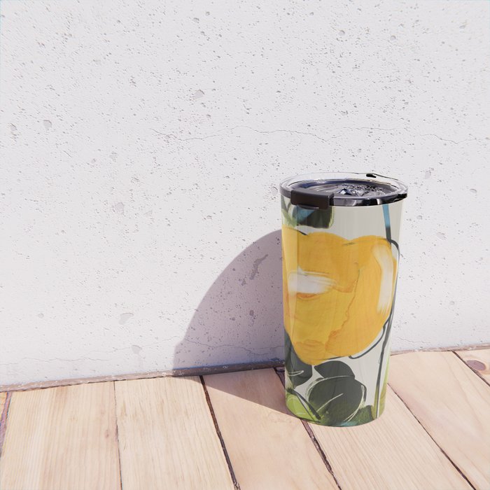 Yellow Flowers  Travel Mug Gallery Image 4
