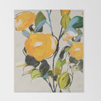 Yellow Flowers  Throw Blanket Gallery Image 2
