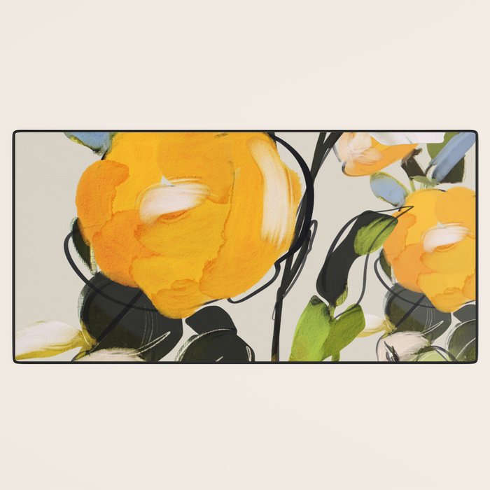 Yellow Flowers  Desk Mat Gallery Image 3