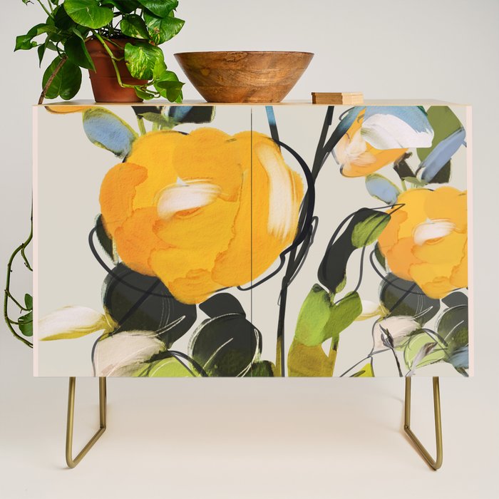 Yellow Flowers  Credenza Gallery Image 1