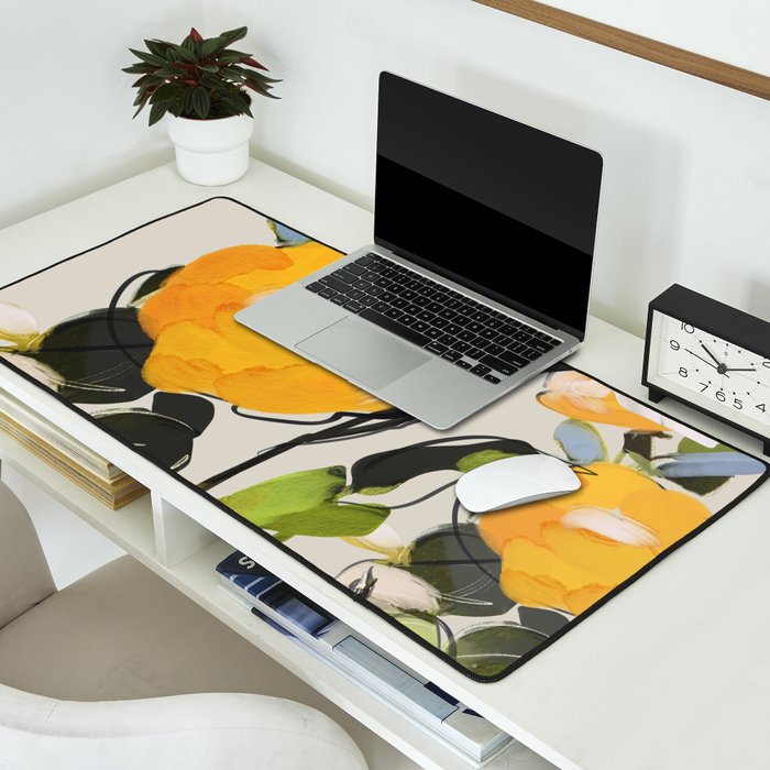 Yellow Flowers  Desk Mat Gallery Image 2