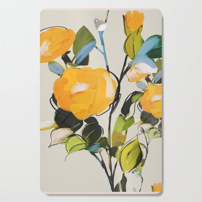 Yellow Flowers  Cutting Board Gallery Image 1