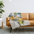Yellow Flowers  Throw Blanket Gallery Image 1