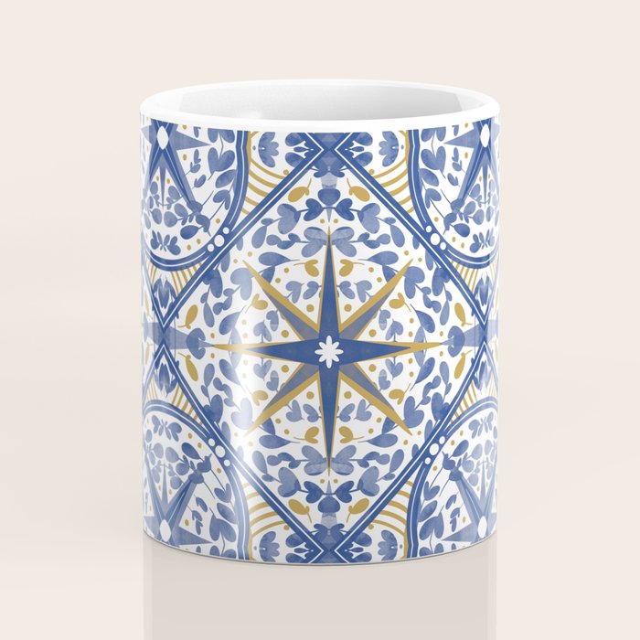 Intricate nature circular tiles B24 Coffee Mug Gallery Image 4