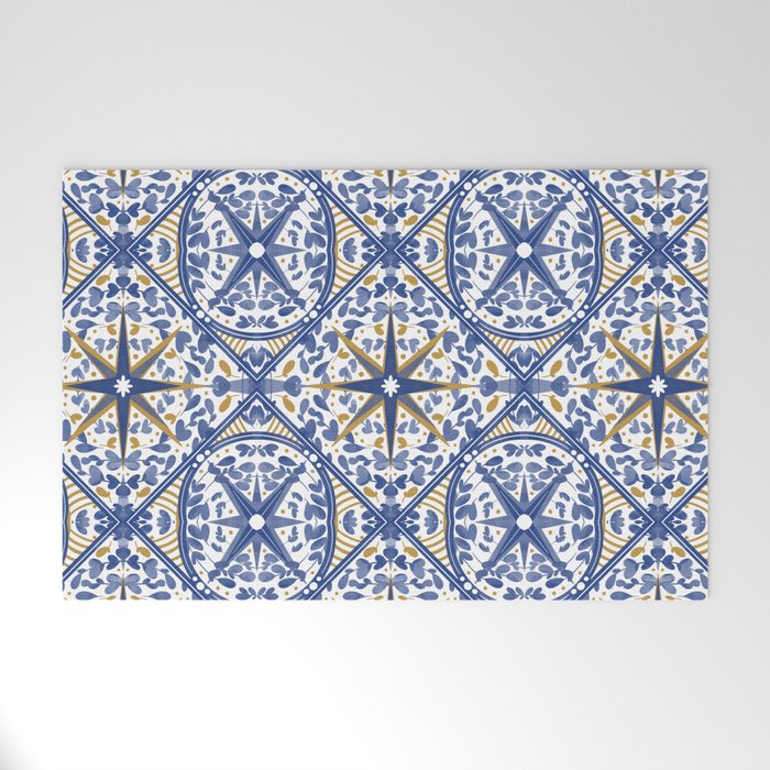 Intricate nature circular tiles B24 Welcome Mat Gallery Image 1