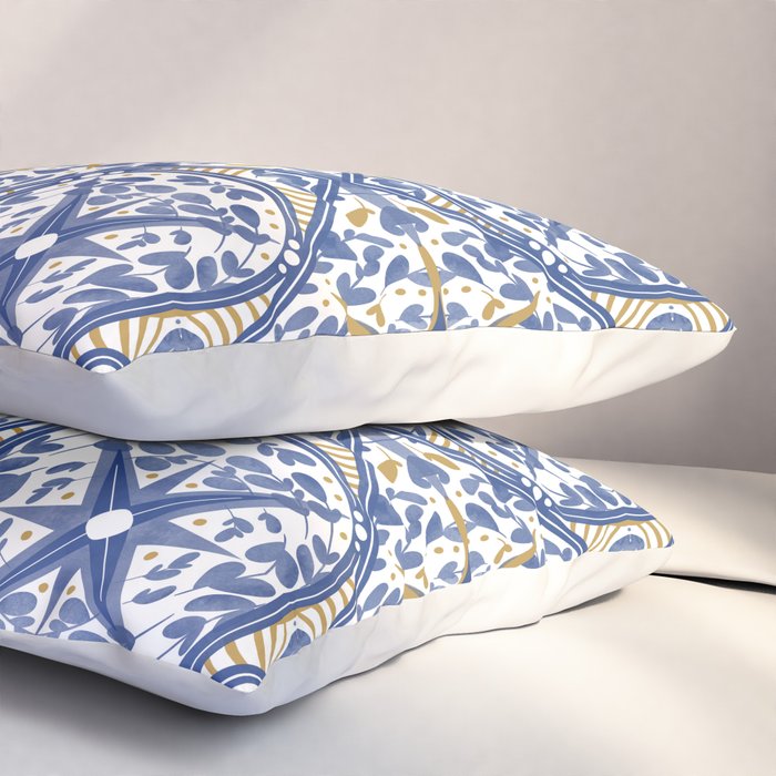 Intricate nature circular tiles B24 Pillow Sham Gallery Image 3