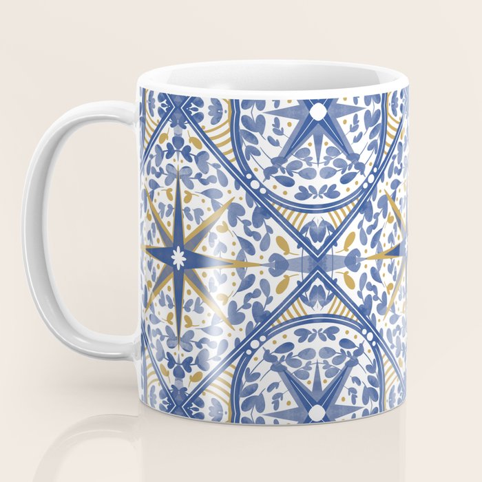 Intricate nature circular tiles B24 Coffee Mug Gallery Image 3