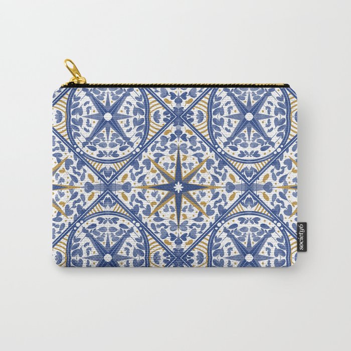 Intricate nature circular tiles B24 Carry All Pouch Gallery Image 1