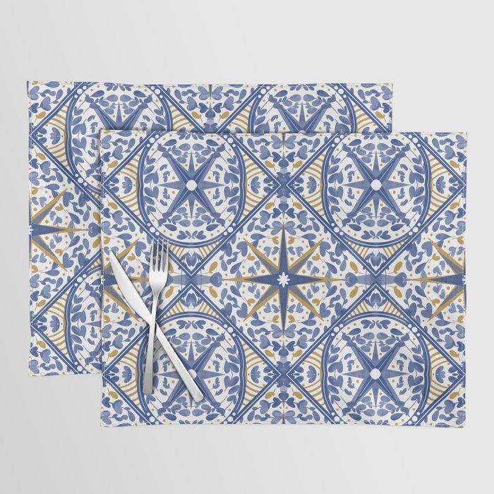 Intricate nature circular tiles B24 Placemat Gallery Image 1