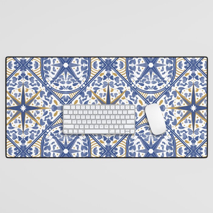 Intricate nature circular tiles B24 Desk Mat Gallery Image 1