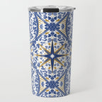Intricate nature circular tiles B24 Travel Mug Gallery Image 1