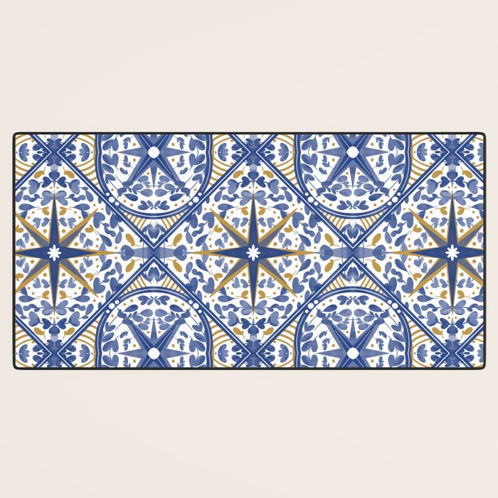 Intricate nature circular tiles B24 Desk Mat Gallery Image 3