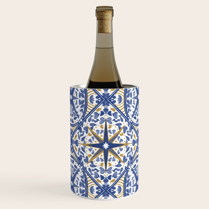 Intricate nature circular tiles B24 Wine Chiller Gallery Image 1