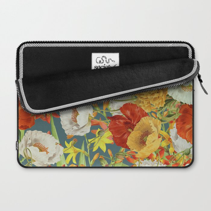 Vintage Poppy Floral Laptop Sleeve Gallery Image 2