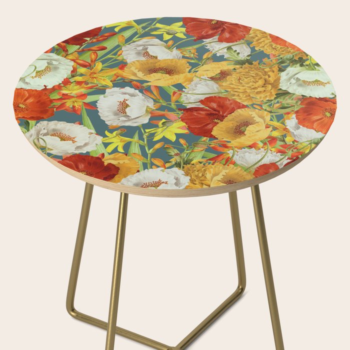 Vintage Poppy Floral Side Table Gallery Image 2