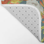 Vintage Poppy Floral Bath Mat Gallery Image 2