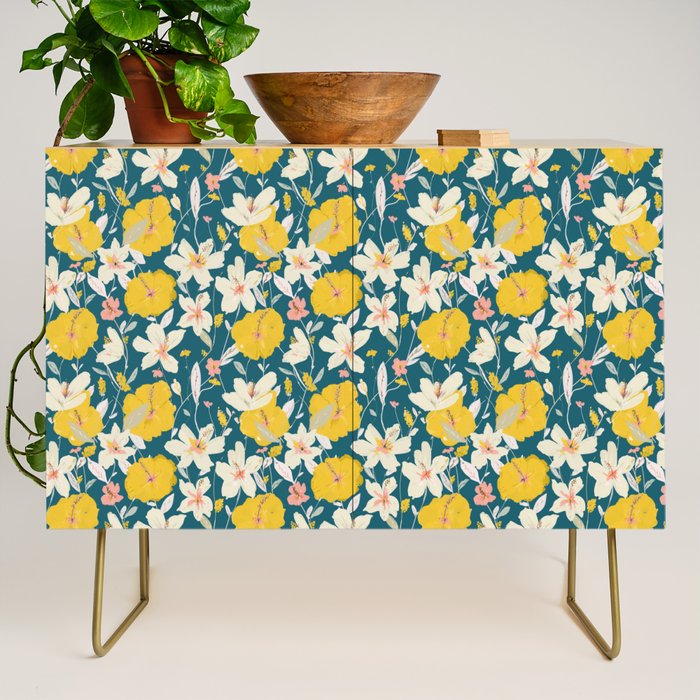 tropical hibiscus Credenza Gallery Image 1