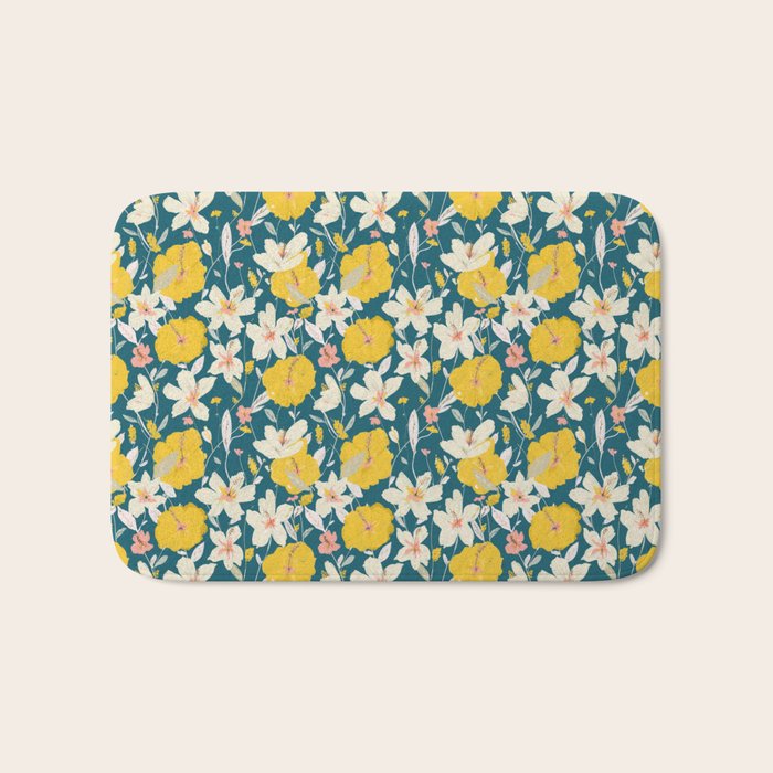 tropical hibiscus Bath Mat Gallery Image 1
