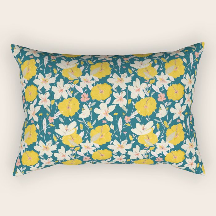 tropical hibiscus Rectangular Pillow Gallery Image 2