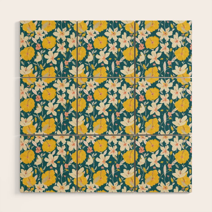 tropical hibiscus Wood Wall Art Gallery Image 1