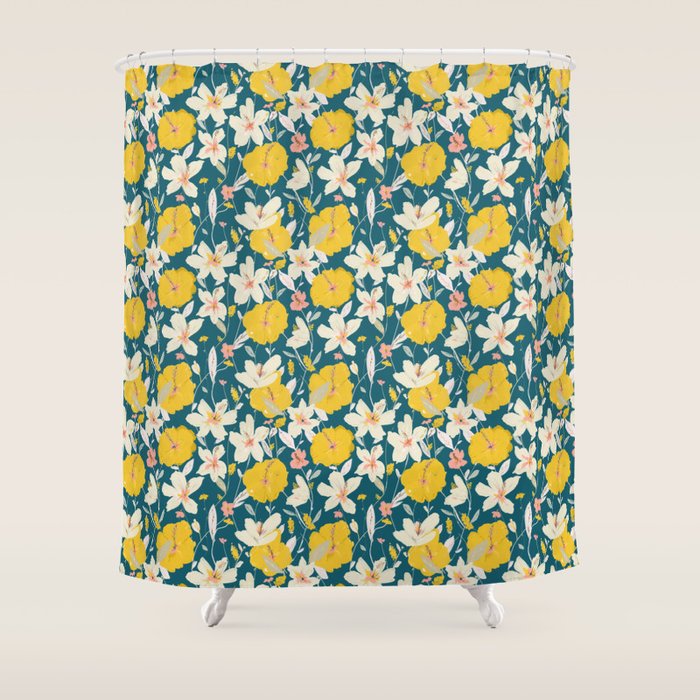 tropical hibiscus Shower Curtain Gallery Image 1