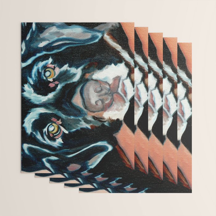 Daisy the Black Lab Dog Portrait Wrapping Paper Gallery Image 3
