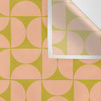 Mid-Century Modern Pattern No.59 Mini - Mango Mint and Peach Fuzz Wall Tapestry Gallery Image 3