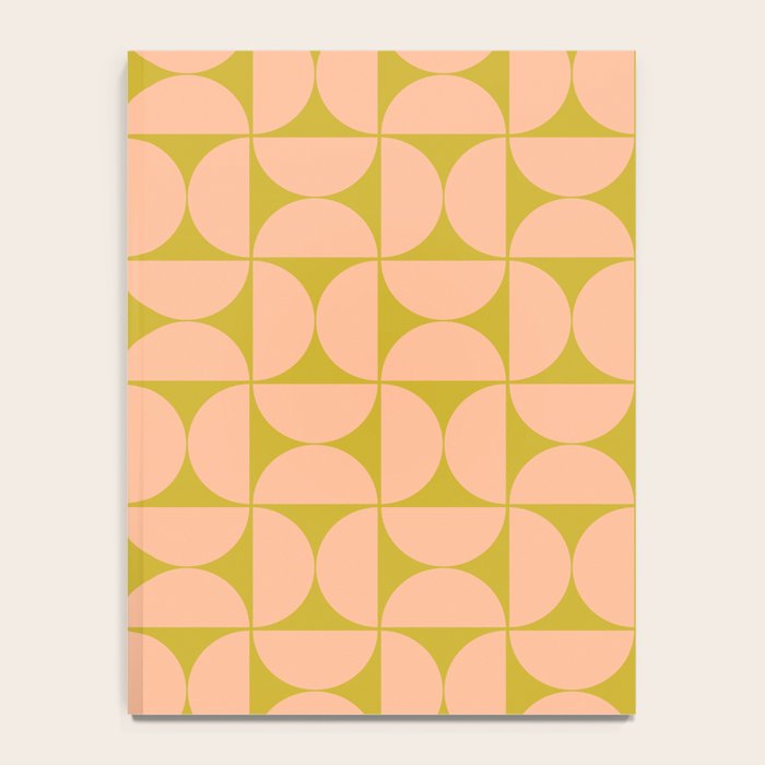 Mid-Century Modern Pattern No.59 Mini - Mango Mint and Peach Fuzz Notebook Gallery Image 4