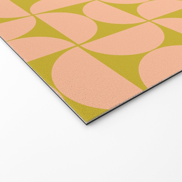 Mid-Century Modern Pattern No.59 Mini - Mango Mint and Peach Fuzz Welcome Mat Gallery Image 2