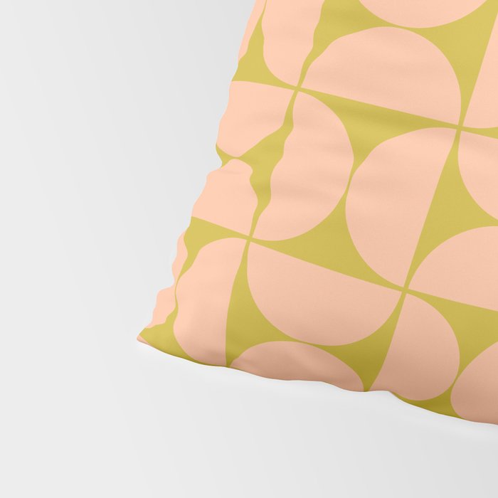 Mid-Century Modern Pattern No.59 Mini - Mango Mint and Peach Fuzz Pillow Sham Gallery Image 4