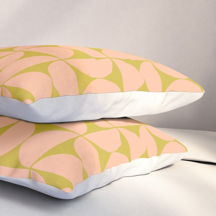 Mid-Century Modern Pattern No.59 Mini - Mango Mint and Peach Fuzz Pillow Sham Gallery Image 3