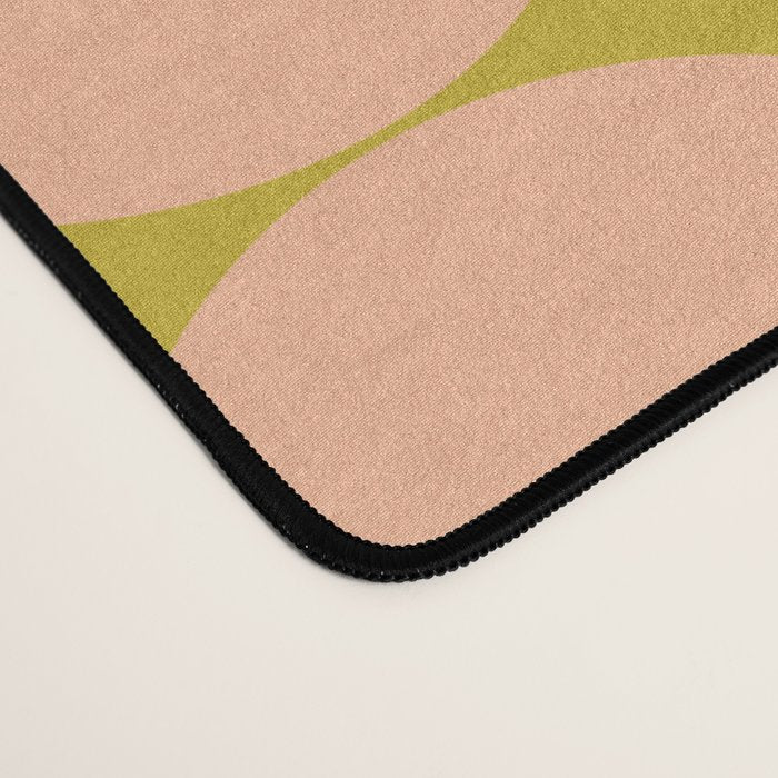 Mid-Century Modern Pattern No.59 Mini - Mango Mint and Peach Fuzz Desk Mat Gallery Image 4