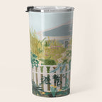 A Postcard From Cozy  - mixed media Garden Illustration  Travel Mug Gallery Image 3