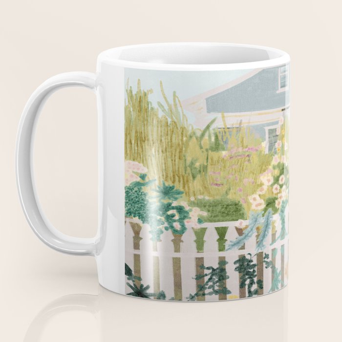 A Postcard From Cozy  - mixed media Garden Illustration  Coffee Mug Gallery Image 3