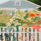 A Postcard From Cozy  - mixed media Garden Illustration  Coffee Mug Gallery Image 2