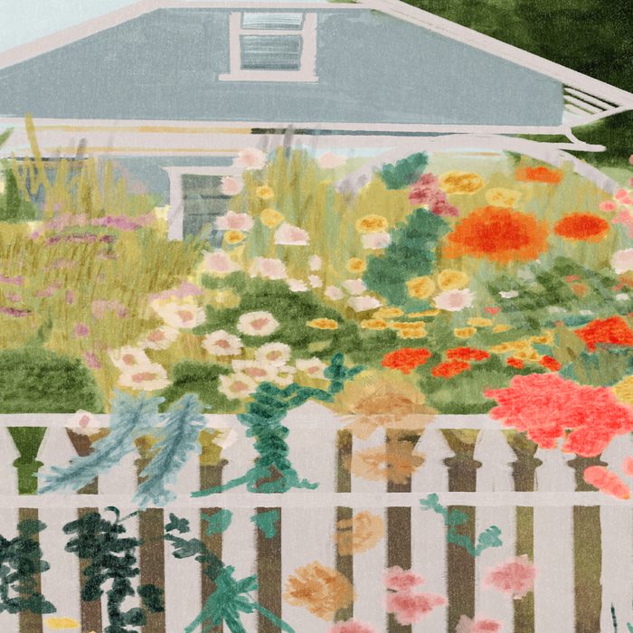 A Postcard From Cozy  - mixed media Garden Illustration  Coffee Mug Gallery Image 2