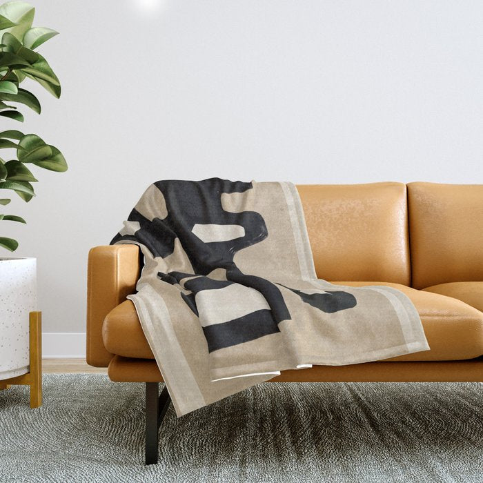 Modern Abstract Minimal Shapes 117 Throw Blanket Gallery Image 1