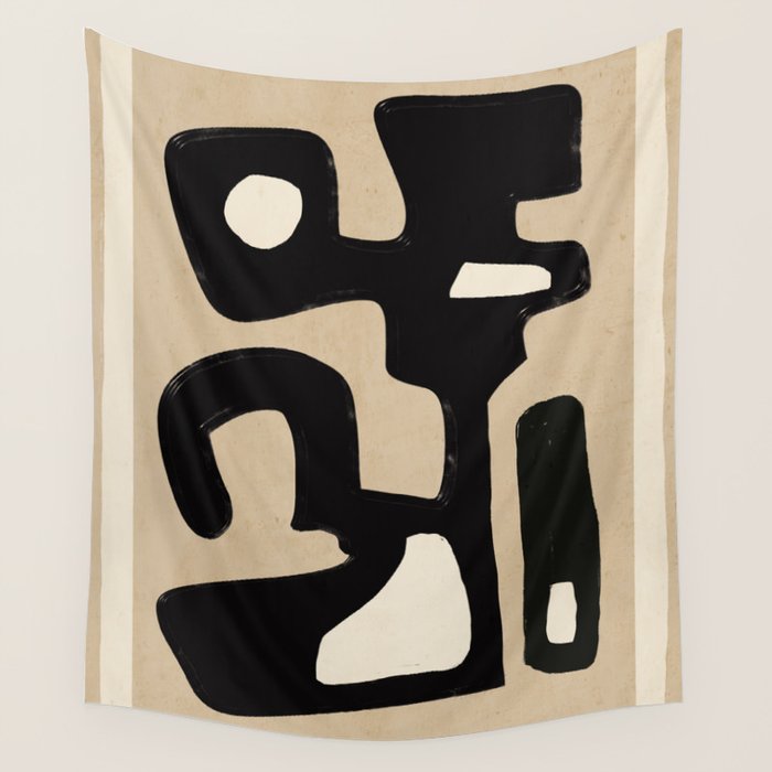 Modern Abstract Minimal Shapes 117 Wall Tapestry Gallery Image 4