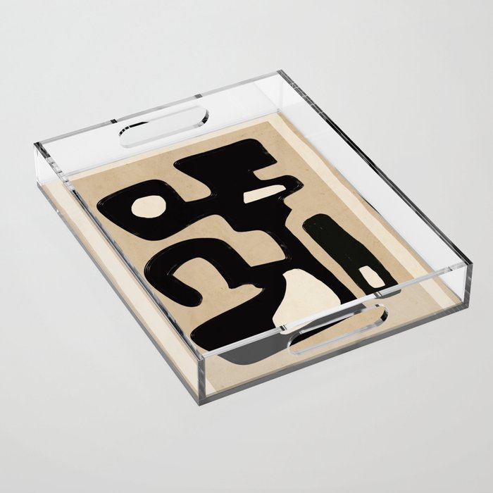 Modern Abstract Minimal Shapes 117 Acrylic Tray Gallery Image 1